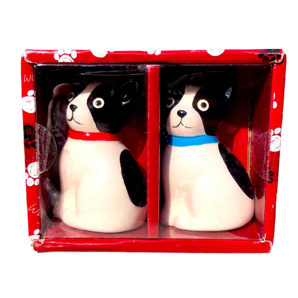 Frenchie Dog Salt & Pepper Vintage Set
